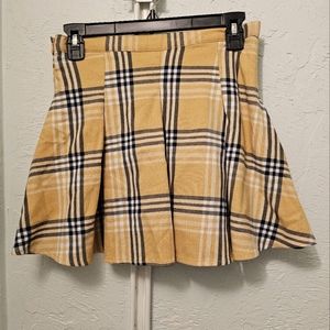 Yellow plaid skirt